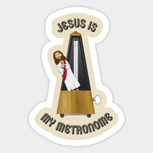 Jesus is my Metronome - Black Letters Sticker